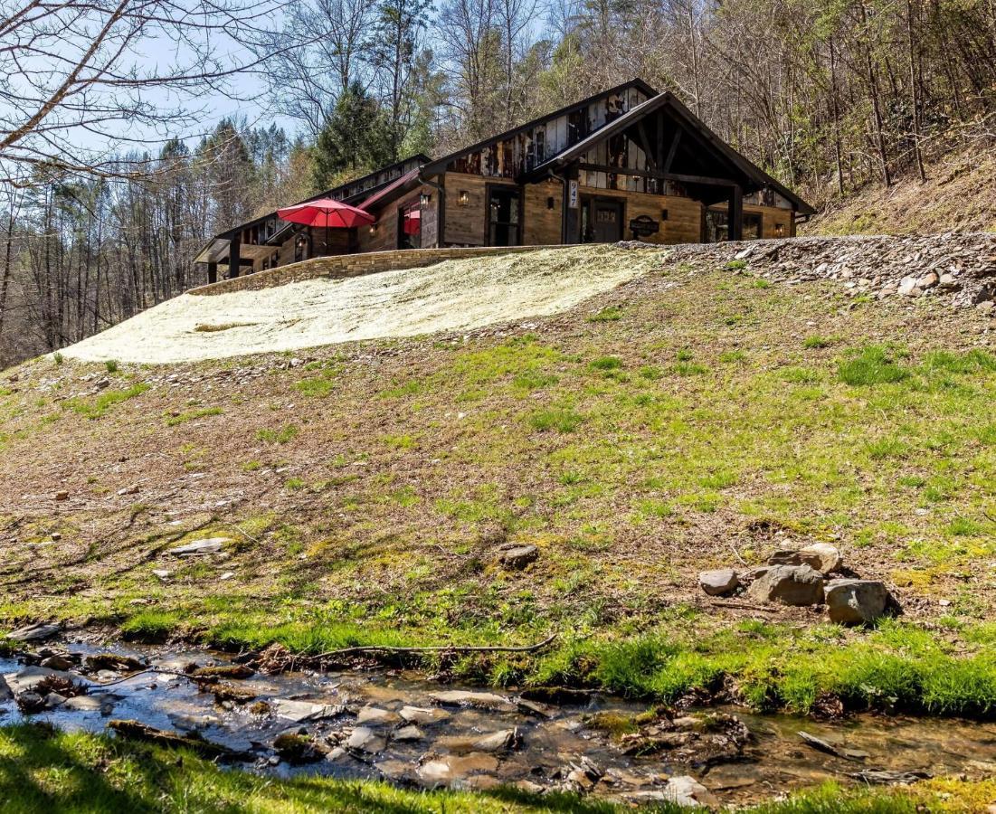 New Rustic Luxe Cabin Billiards Spa Near Gsmnp Townsend Kültér fotó